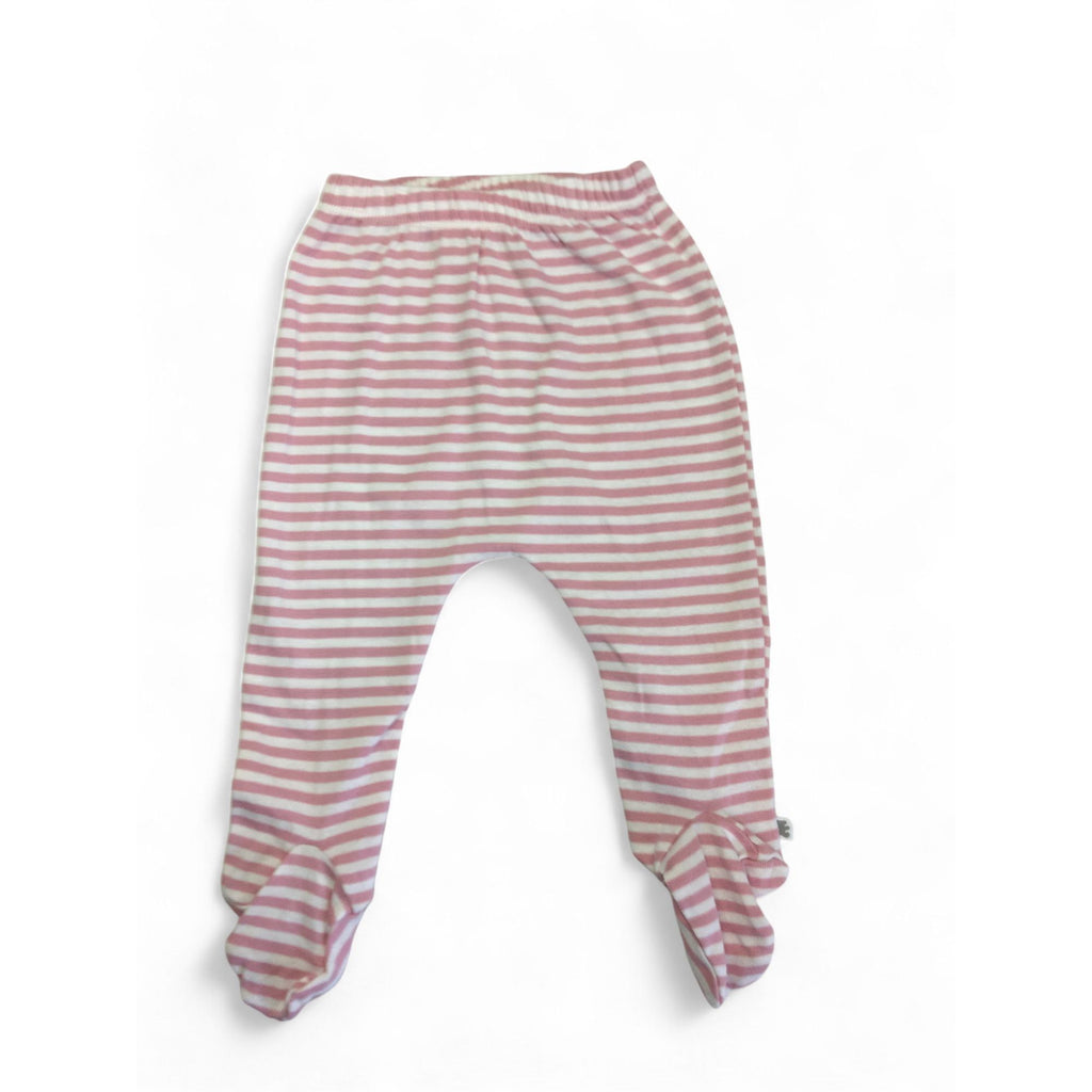 3-6M Pink & Cream Stripe Footed Leggings - Woolworths