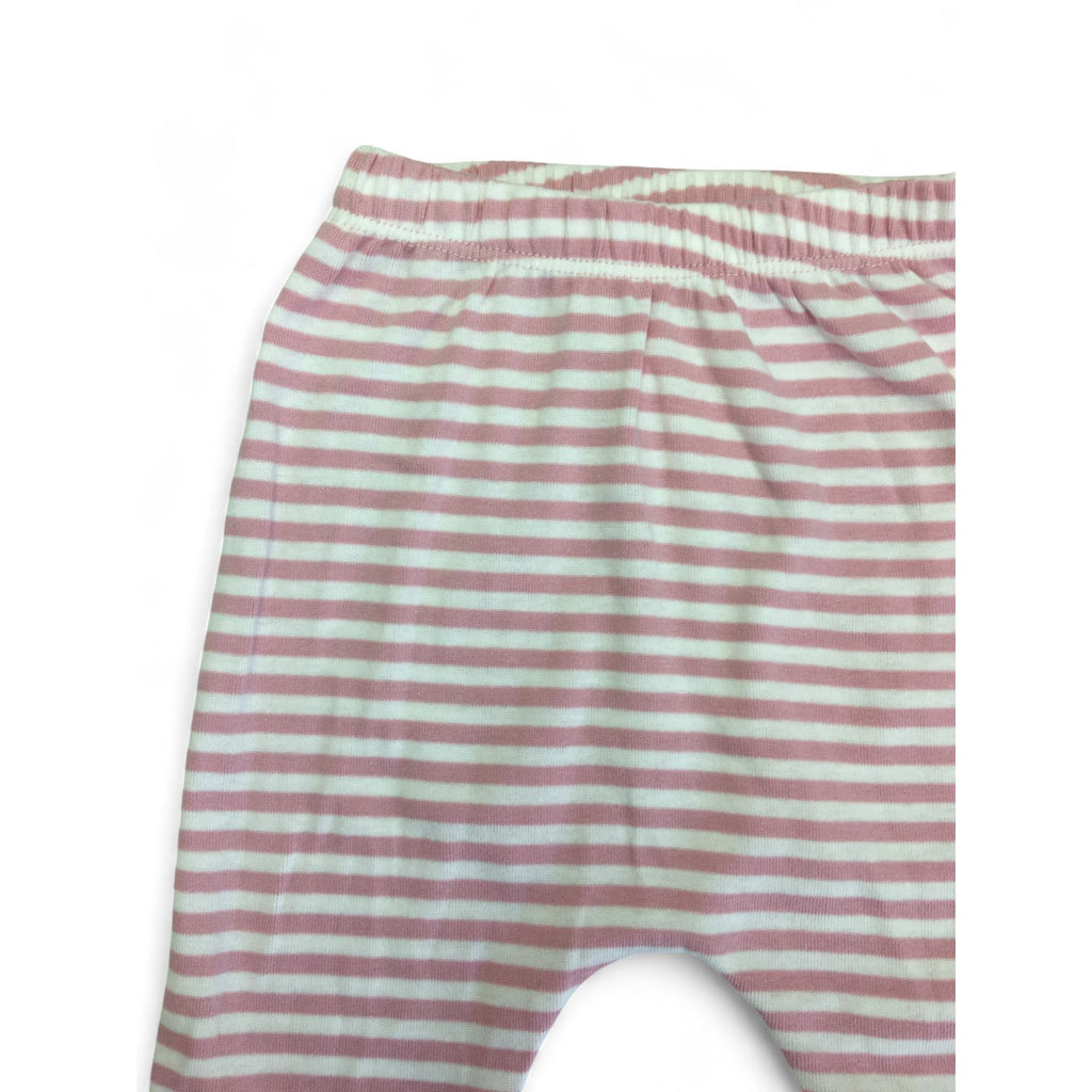 3-6M Pink & Cream Stripe Footed Leggings - Woolworths