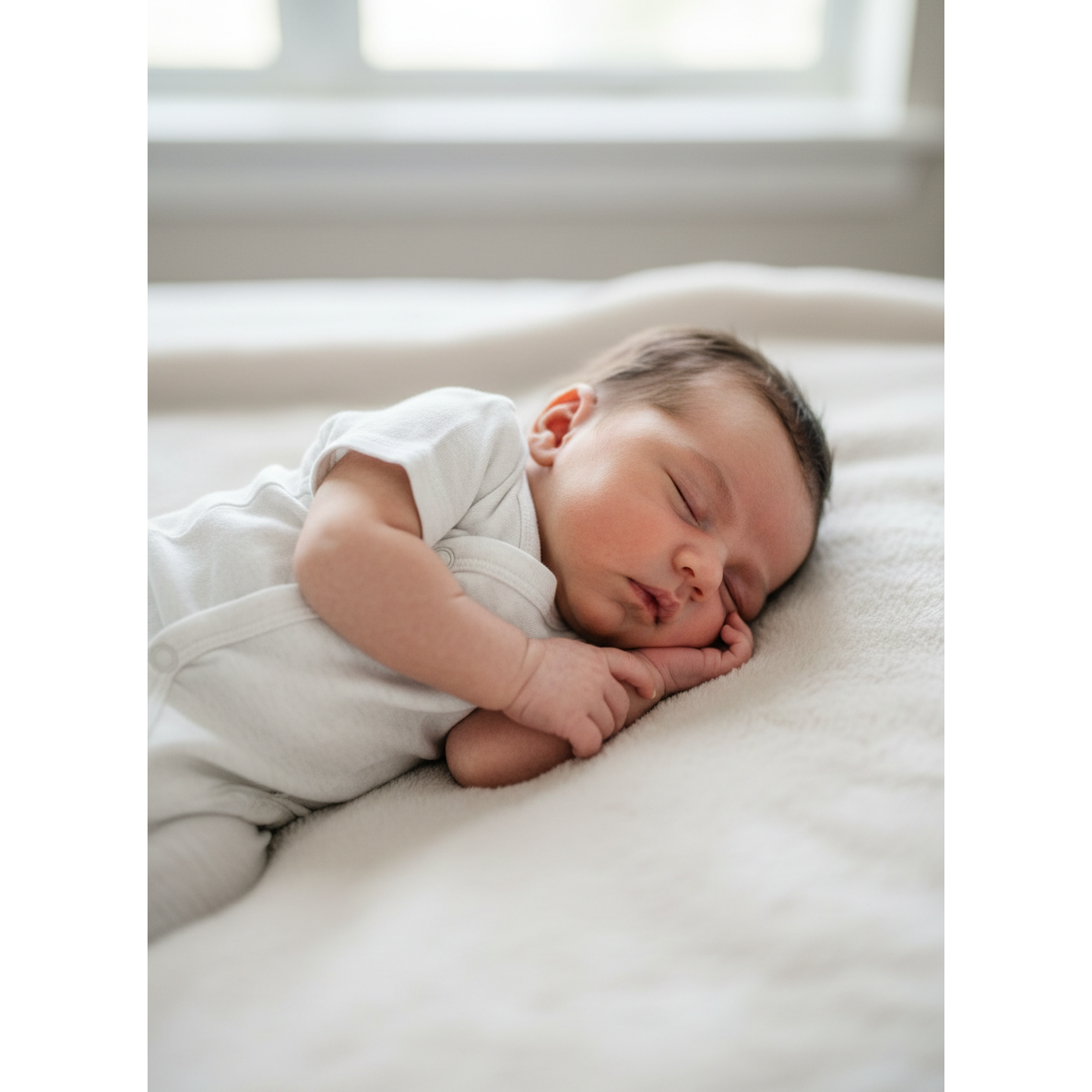 0-1M Beige melange organic cotton bodysuit & leggings - H & M