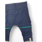 Newborn Navy & Green Knee Detail Leggings - Cotton On