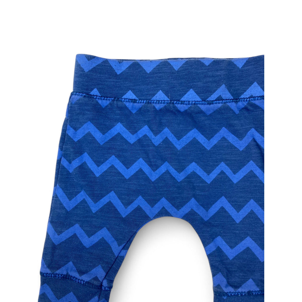 Newborn Blue Chevron Leggings - Cotton On