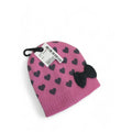 0-6M Pink & Grey Knit Heart Beanie - Jet