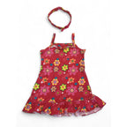 6-12M Red Flower Strappy Tunic Dress & Headband - Jet
