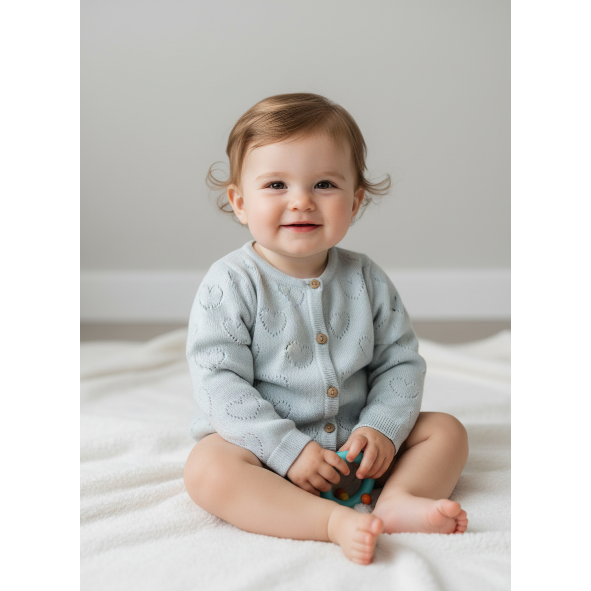 4-6M Blue heart jersey - H & M