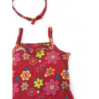 6-12M Red Flower Strappy Tunic Dress & Headband - Jet