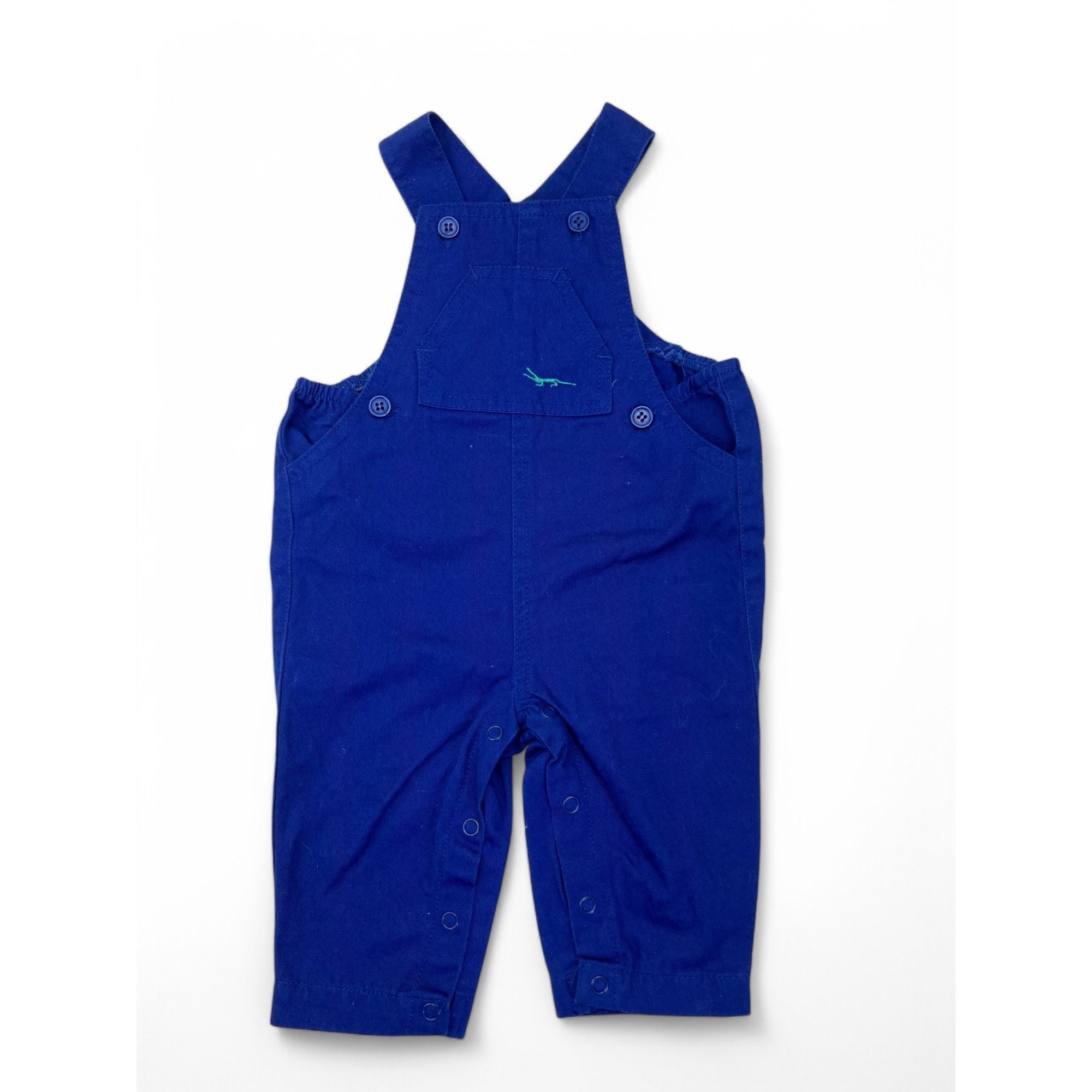 0-3M Cobalt Blue Overalls - Clicks