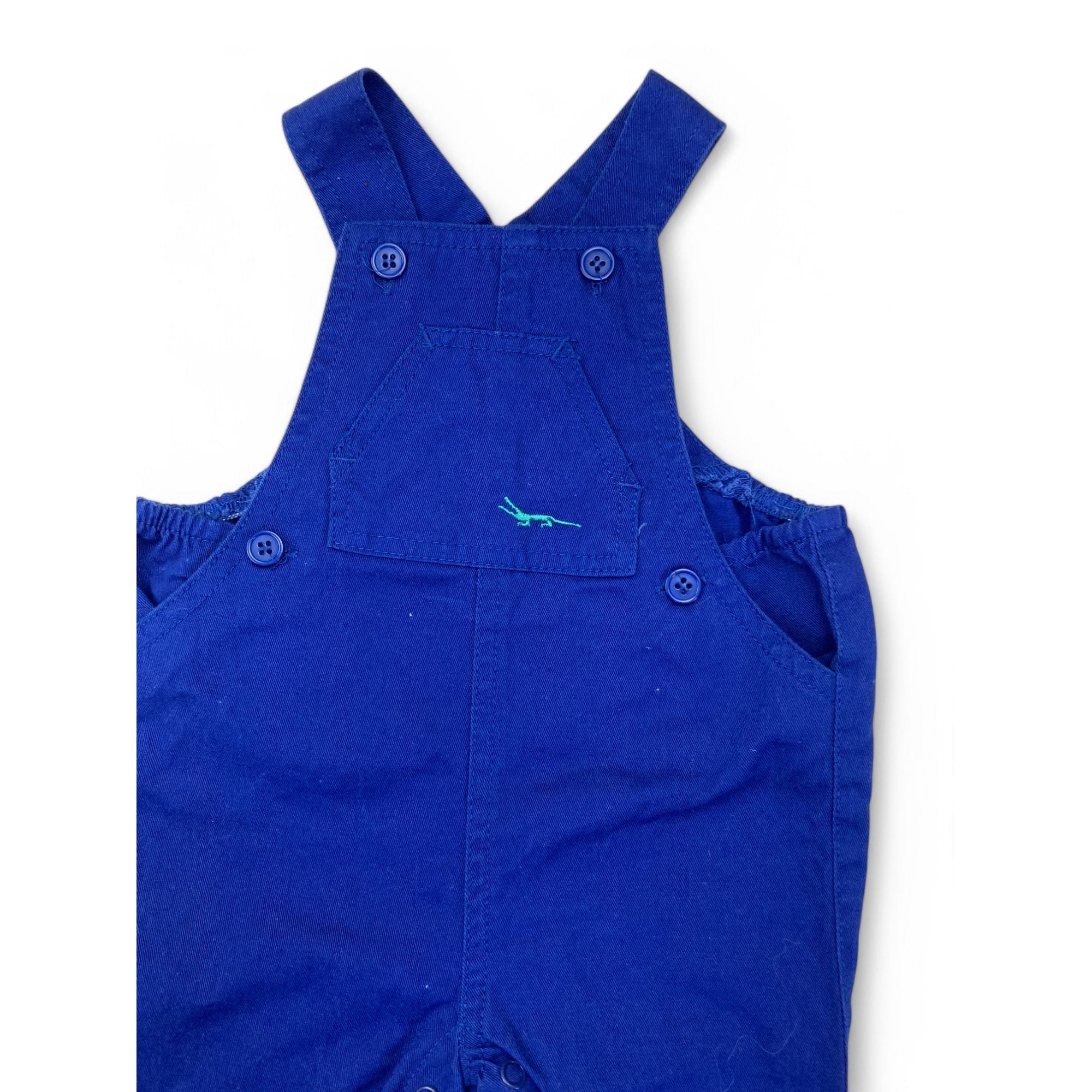 0-3M Cobalt Blue Overalls - Clicks