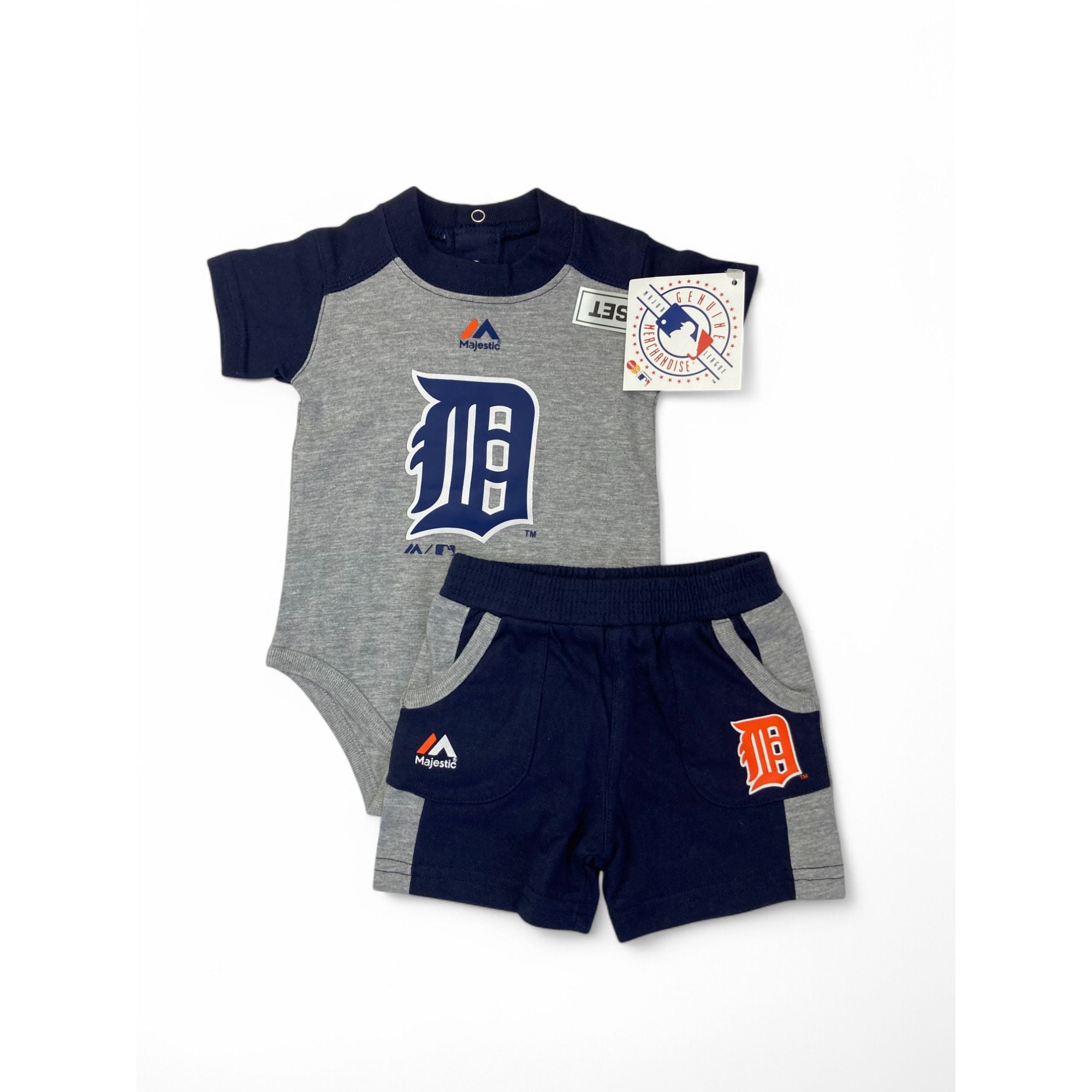 0-3M Navy Blue & Grey Detroit Tigers Set - Major League Baseball