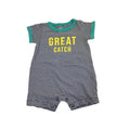 3M Blue & White Striped "Great Catch" Cotton Romper - Carter's