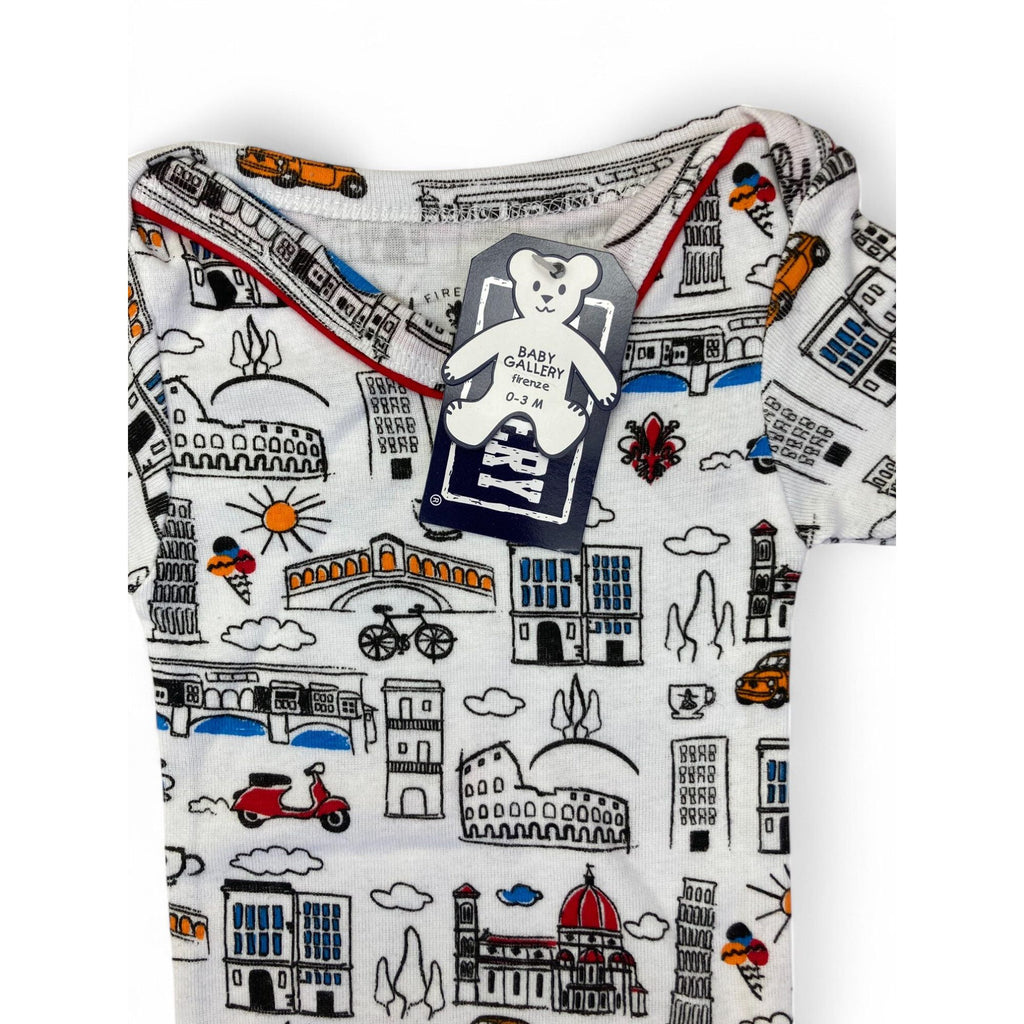 0-3M Colourful Sightseeing Icon Bodysuit - Firenze T Shirt Gallery