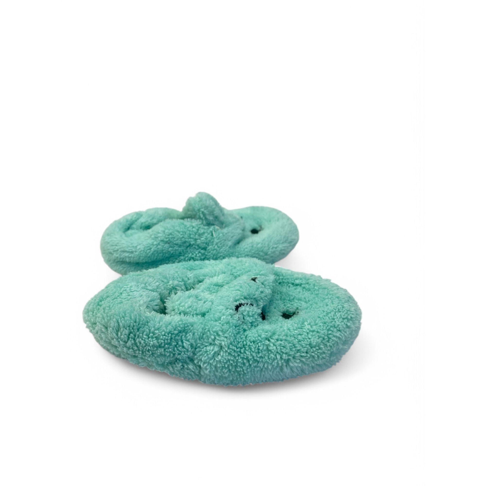 6-12M Teal Fleece Bear Slippers - Tiny Tots