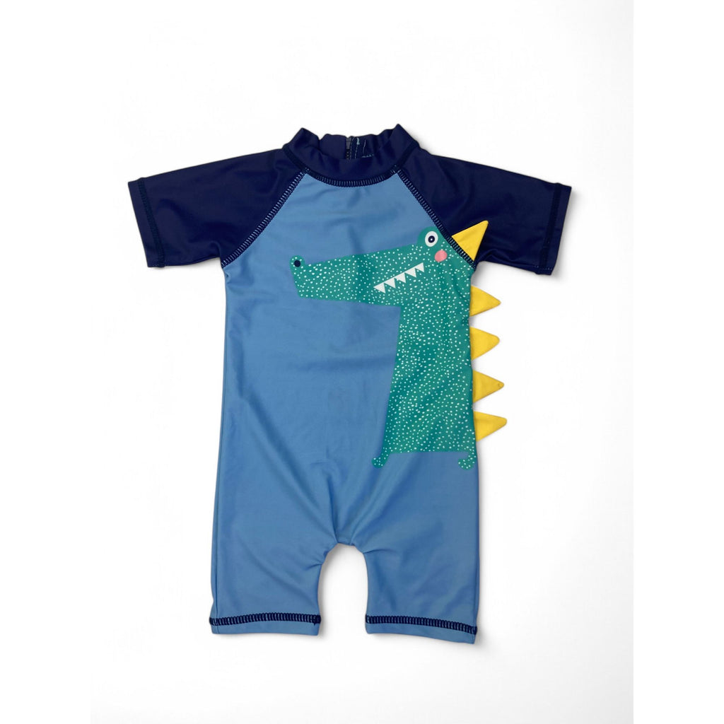 3-6M Blue & Green Crocodile Swimsuit - Clicks