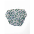 3-6M White, Grey & Green Vine Ruffle Back Bloomer - Pickalilly