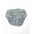 3-6M White, Grey & Green Vine Ruffle Back Bloomer - Pickalilly