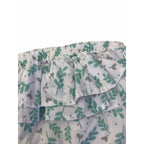 3-6M White, Grey & Green Vine Ruffle Back Bloomer - Pickalilly