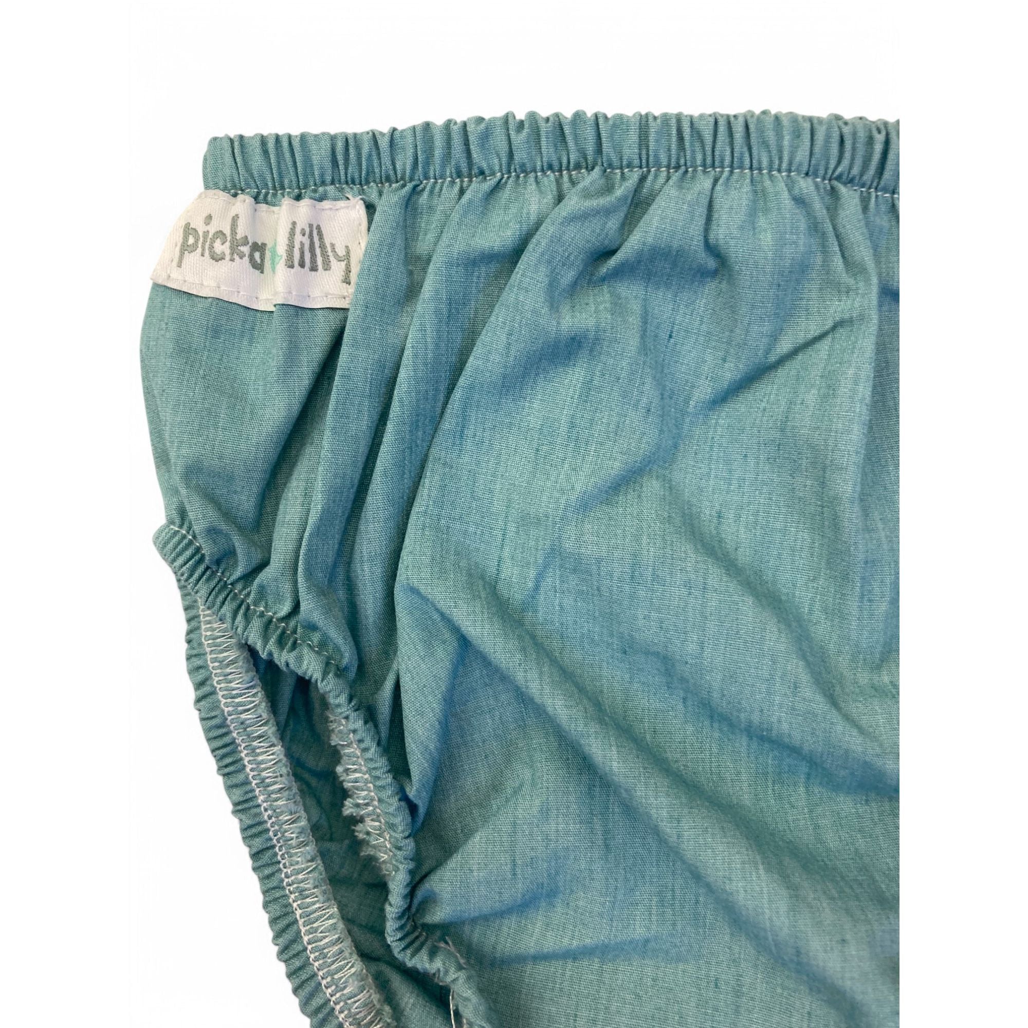 3-6M Teal Cotton Bloomer - Pickalilly