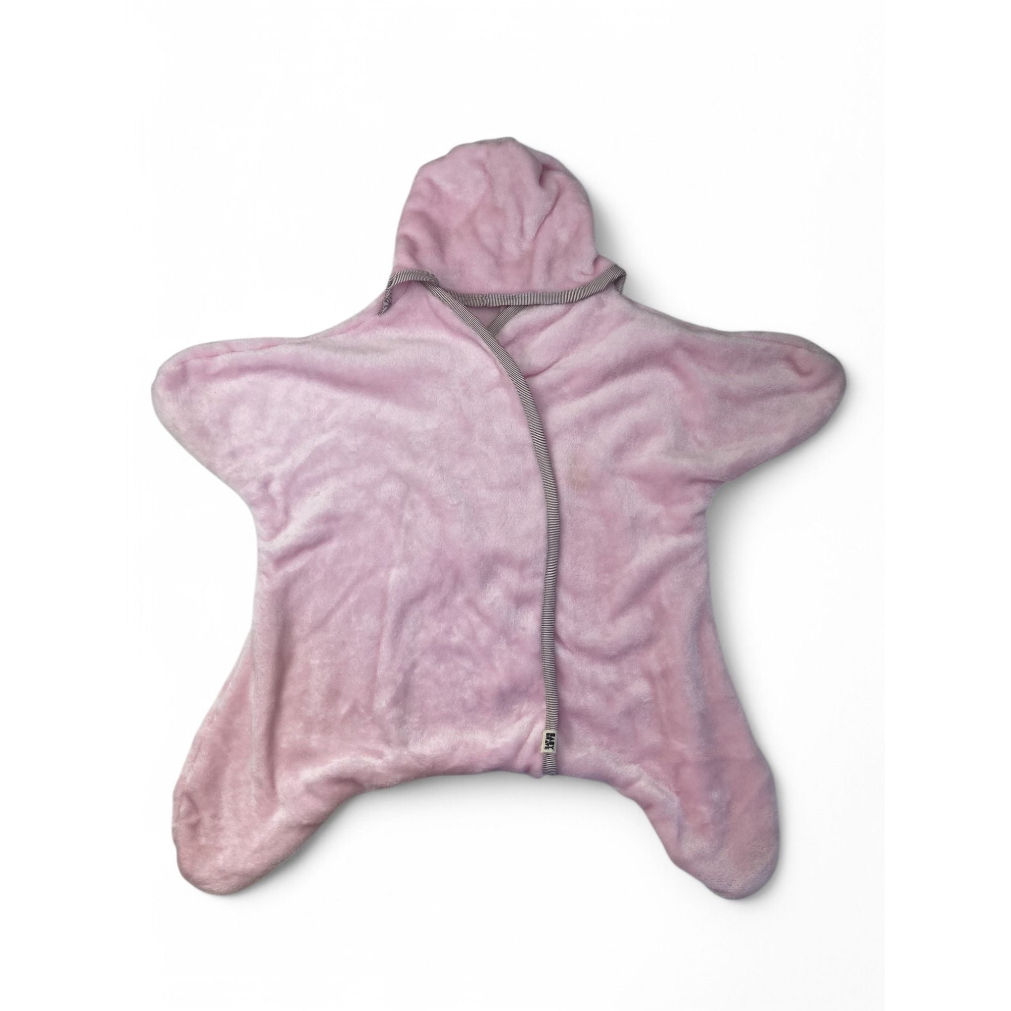 6-12M Light Pink Soft Fleece Starfish Swaddle Cover - Baby Brave