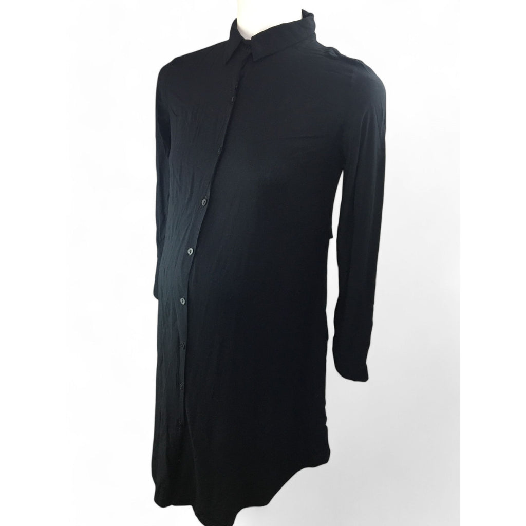 Size 32 - Black Maternity & Nursing Shirt Dress - Cherry Melon