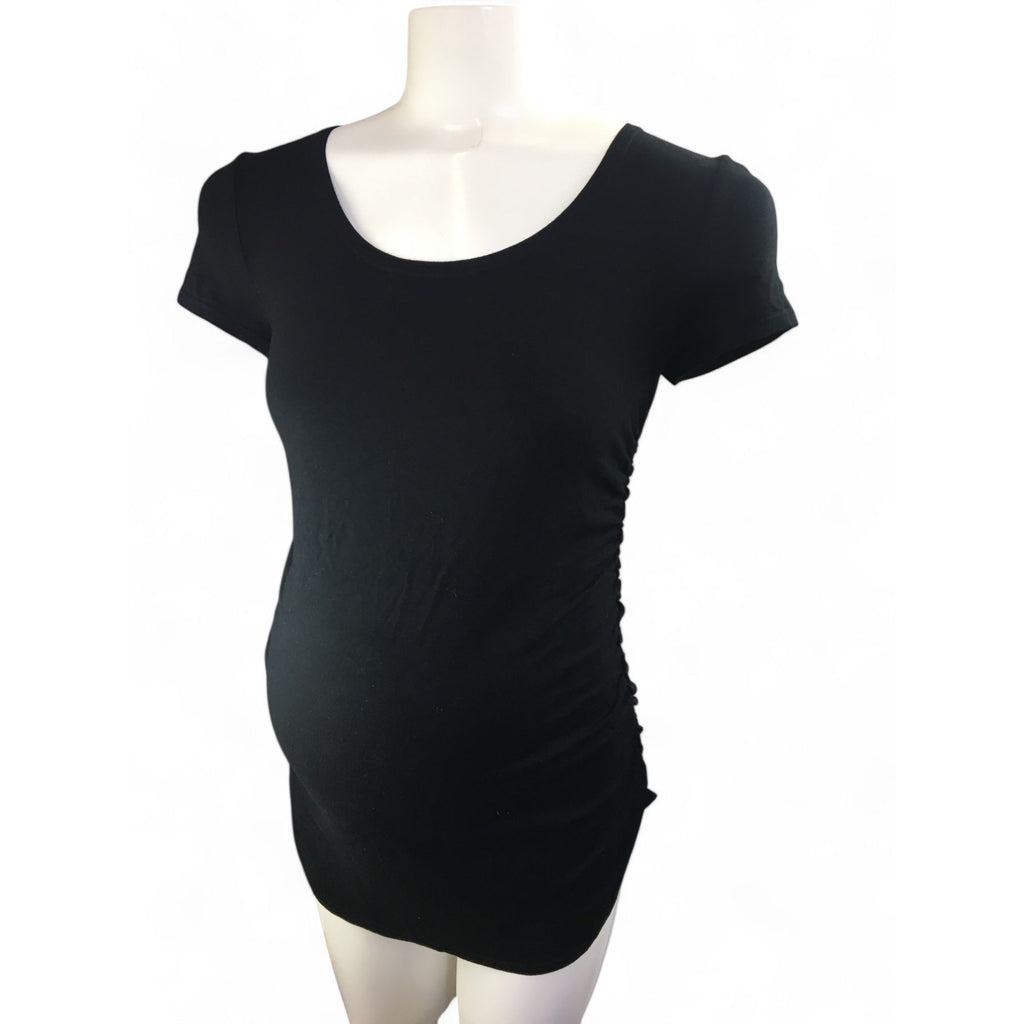 Small - Black Maternity T Shirt - Tummies Maternity Wear
