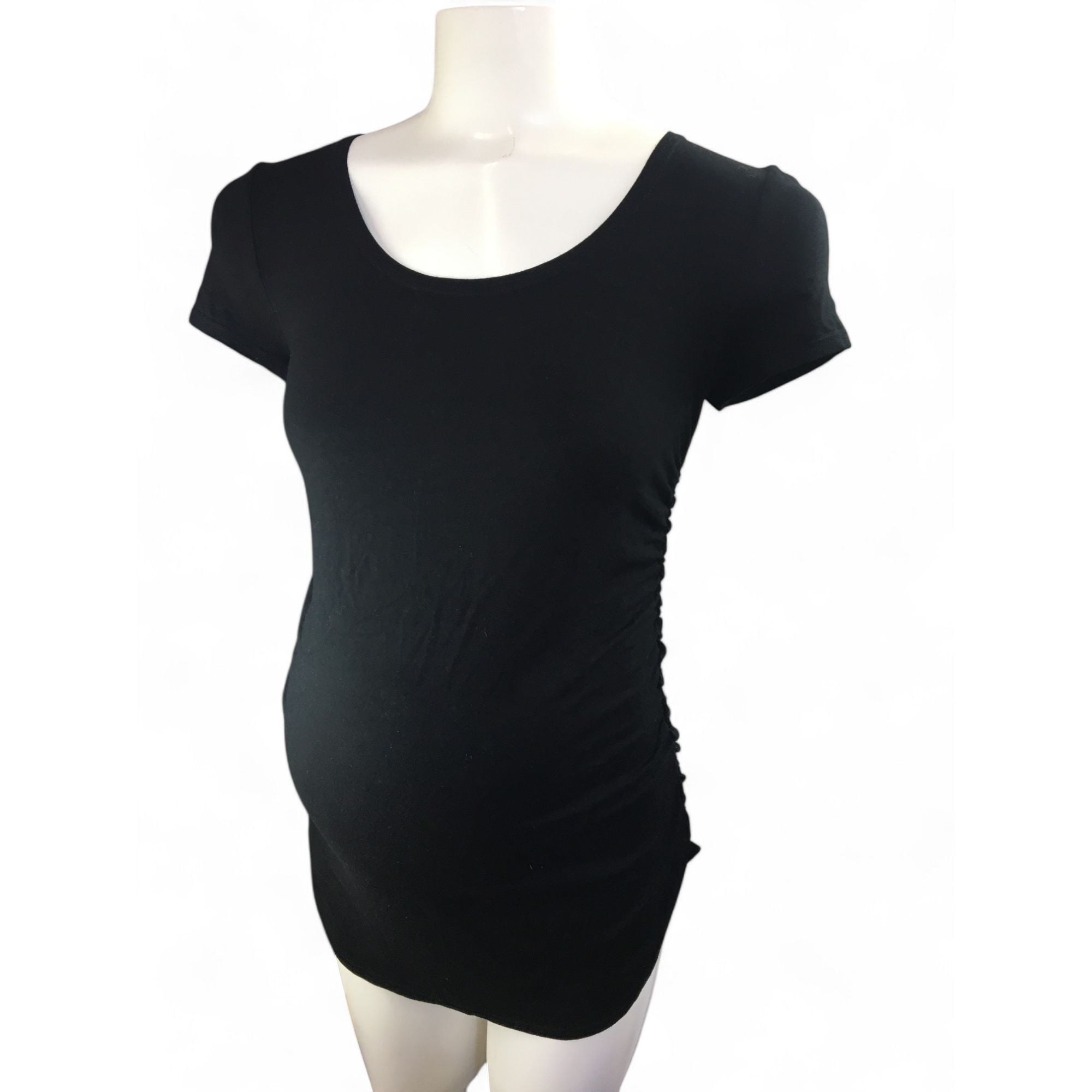 Small - Black Maternity T Shirt - Tummies Maternity Wear