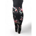 XXL - Black Floral Crepe Maternity Leggings - Shein