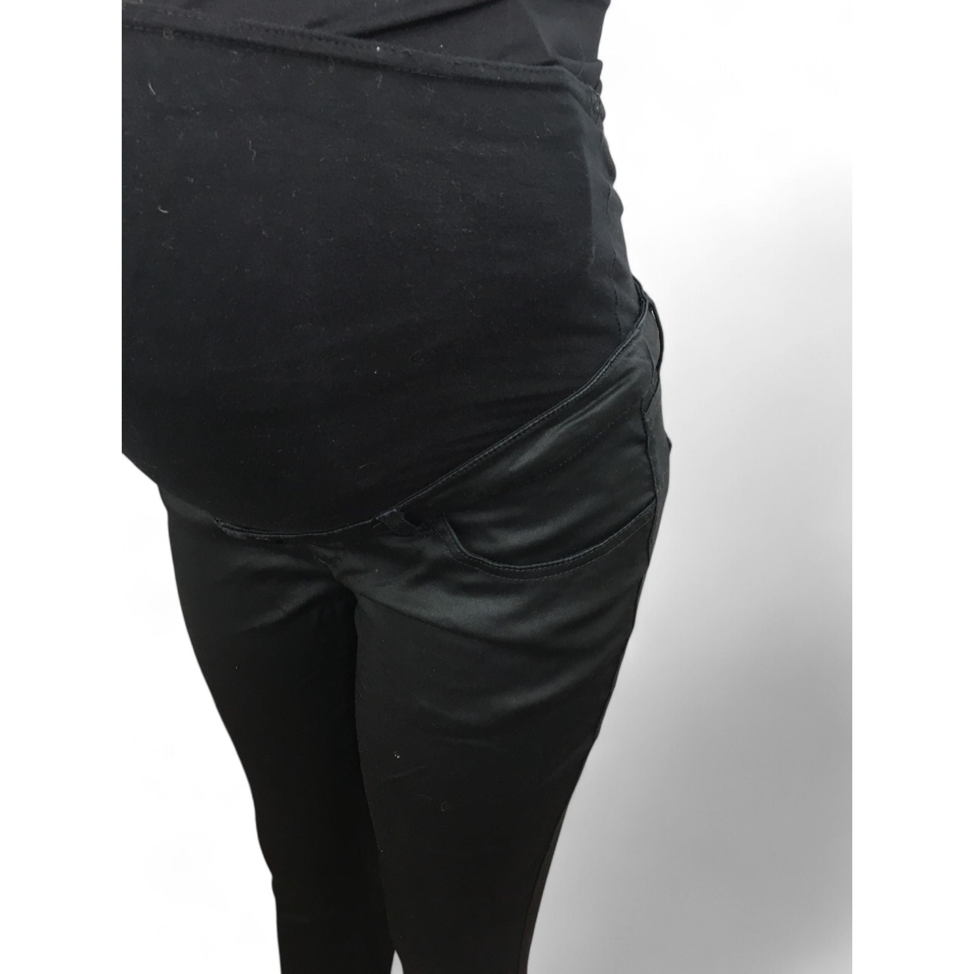 Size 38 - Black Sateen Maternity Pants - Kiabi