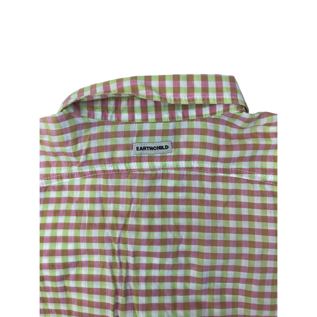 4Y Pink & Green Check Lightweight Shirt - Earthchild