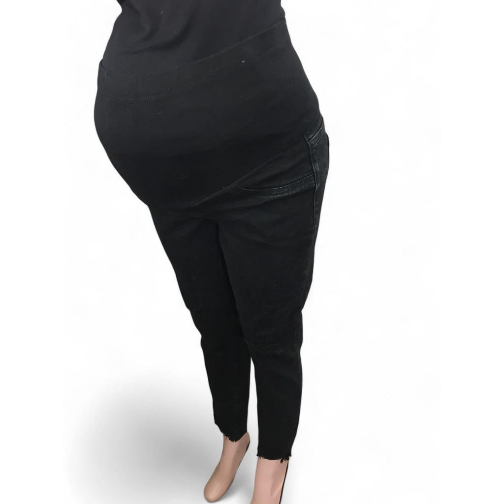 Medium - Black Knee Detail Maternity Jeans - Shein
