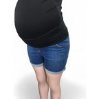 Size 32 - Light Blue Denim Maternity Shorts - Cherry Melon