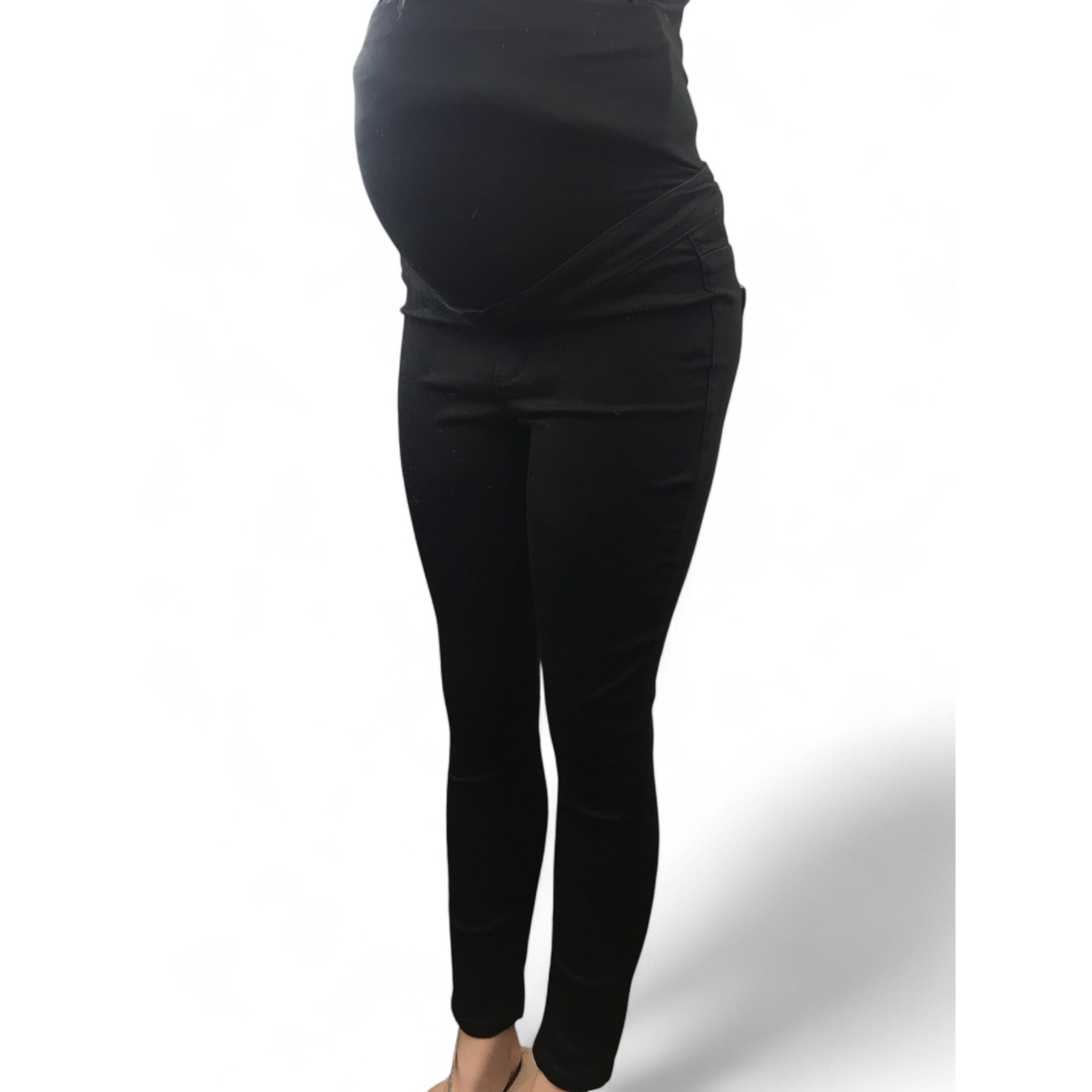 Size 30 - Black Straight Maternity Work Pants - Cherry Melon