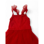 6-12M Red Glitter Tulle Romper Dress - Woolworths