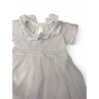 Newborn Cream & Pink Dotted Tulle Romper Dress - Woolworths