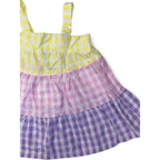6-12M Pastel Gingham Strappy Tiered Dress - Ackermans