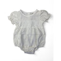 3-6M Cream Eyelet Pindot Romper - Shein