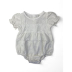 3-6M Cream Eyelet Pindot Romper - Shein