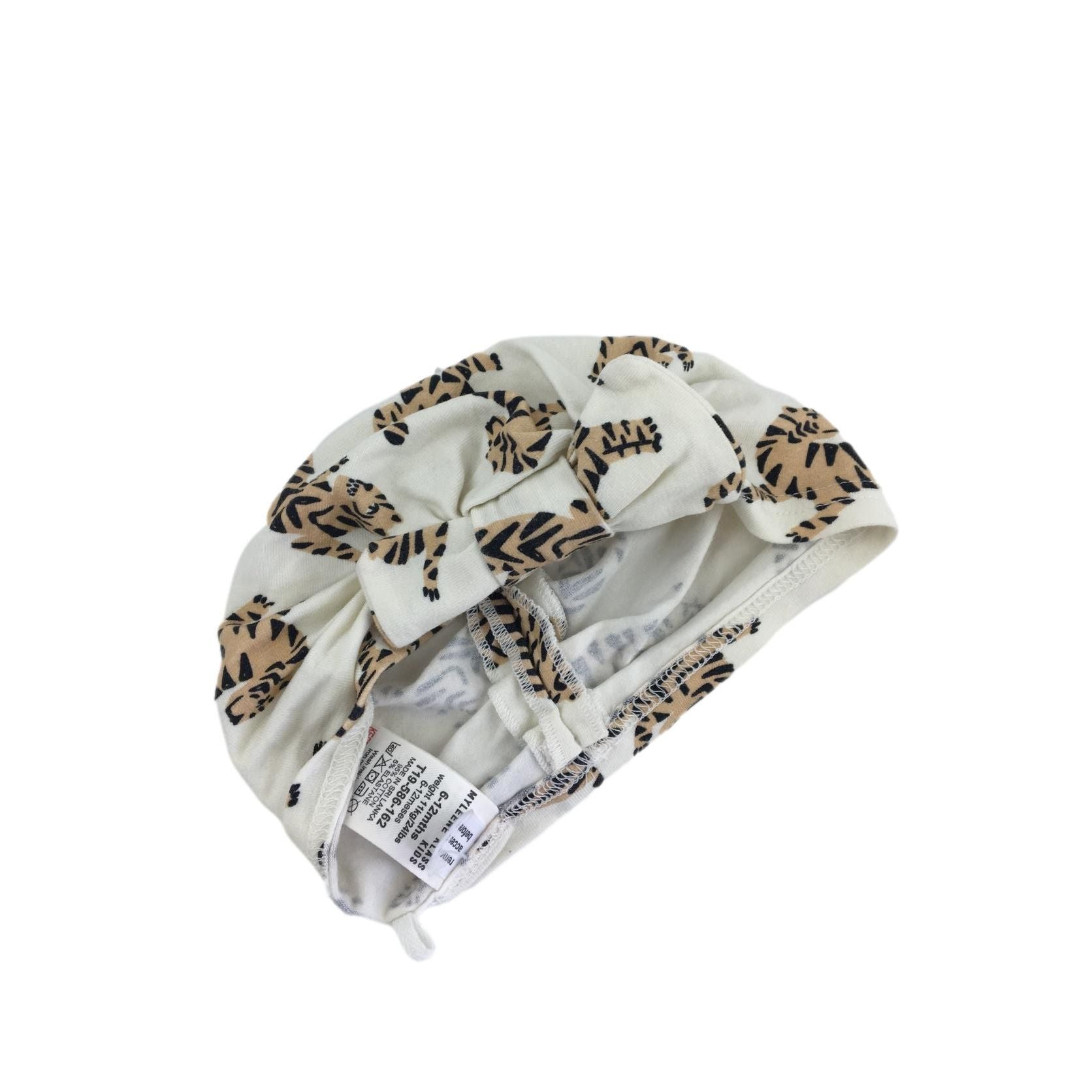 6-12M Cream Tiger Print Turban - Myleene Klaas