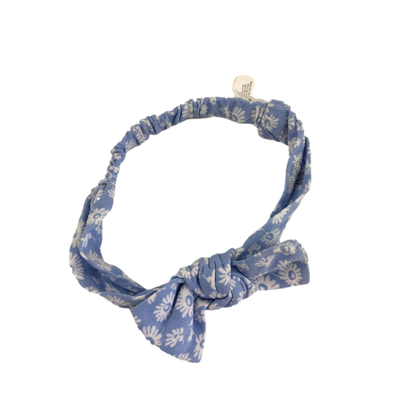 6-12M Light Blue & White Floral Bow Headband - Gap