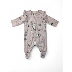 Prem Light Pink Circus Print Zip Onesie - Keedo