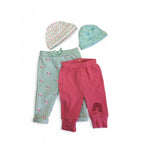 0-6M Mint Track Pants, Pink Leggings, Beanies - Tiny Tots, Carter's, Jet