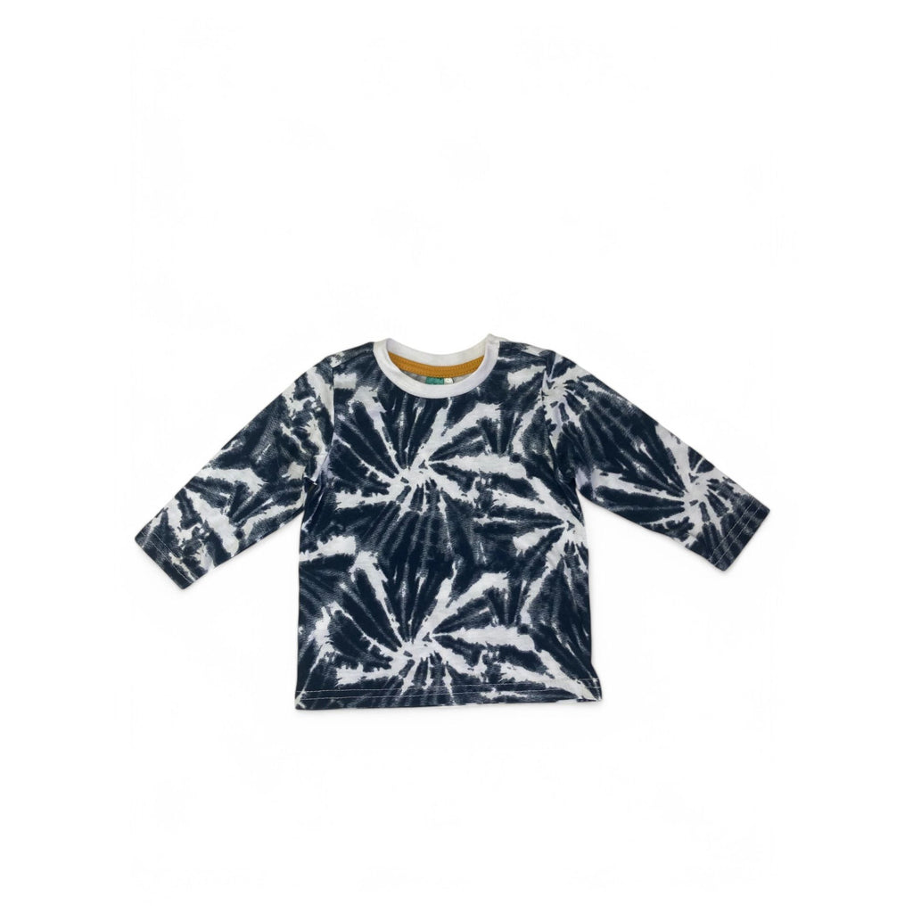 3-6M Navy & White Tie Dye Long Sleeve T Shirt - Ackermans