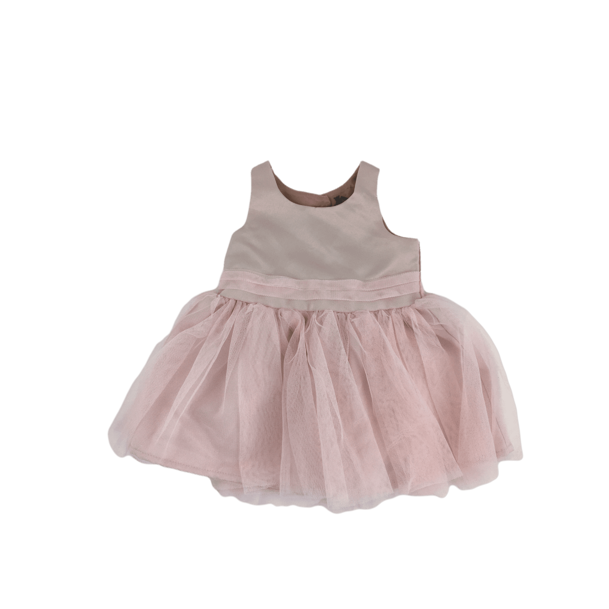 1-3M Pink Satin & Tulle Tie Dress - Woolworths