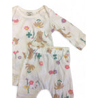 Newborn White Pastel Woodland Bodysuit & Leggings - Tiny Tots