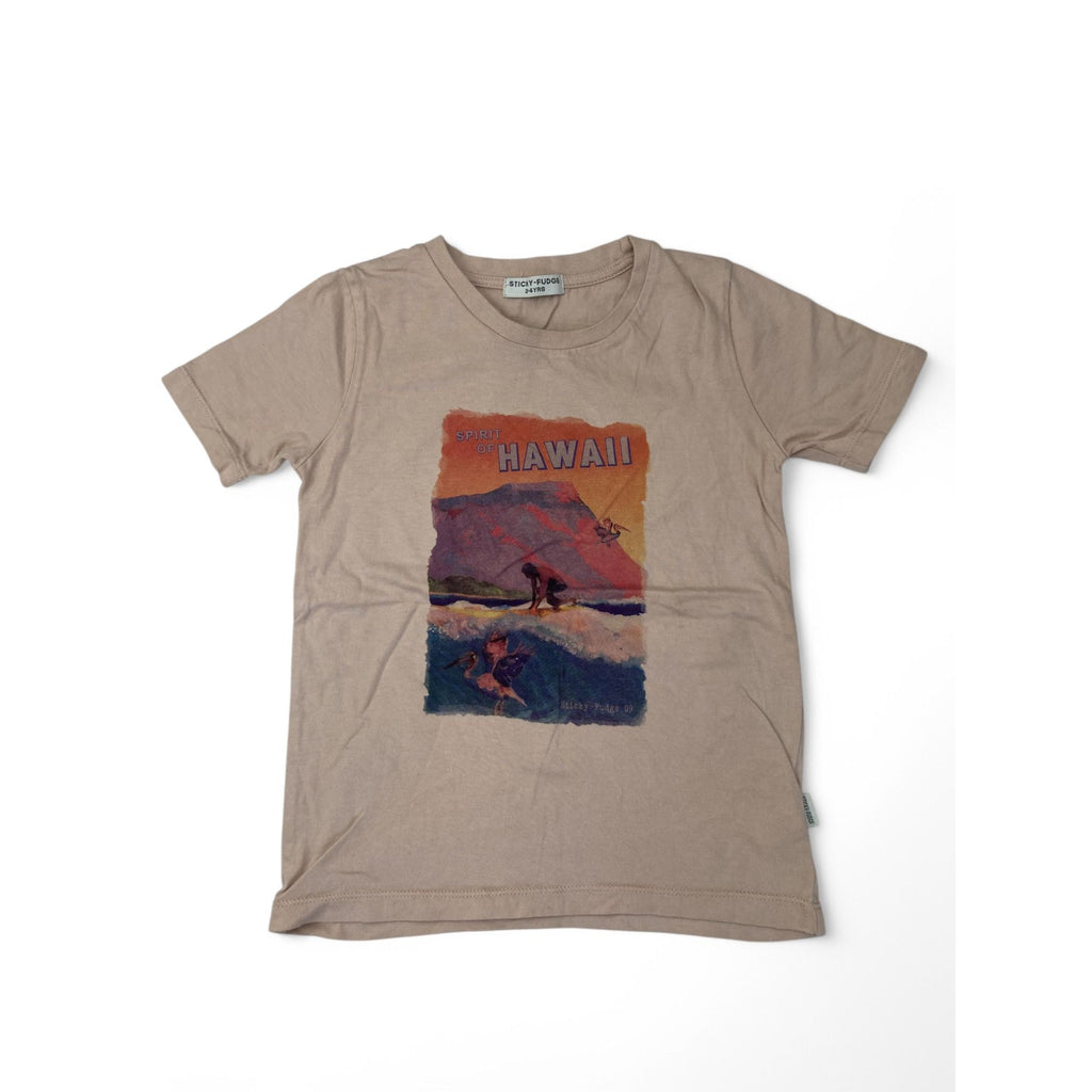 3-4Y Beige Hawaii T Shirt - Sticky Fudge