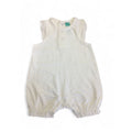 0-3M Cream Soft Eyelet Detail Romper - Ackermans