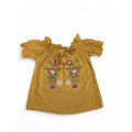 3-6M Mustard Embroidered Peasant Blouse - Ackermans