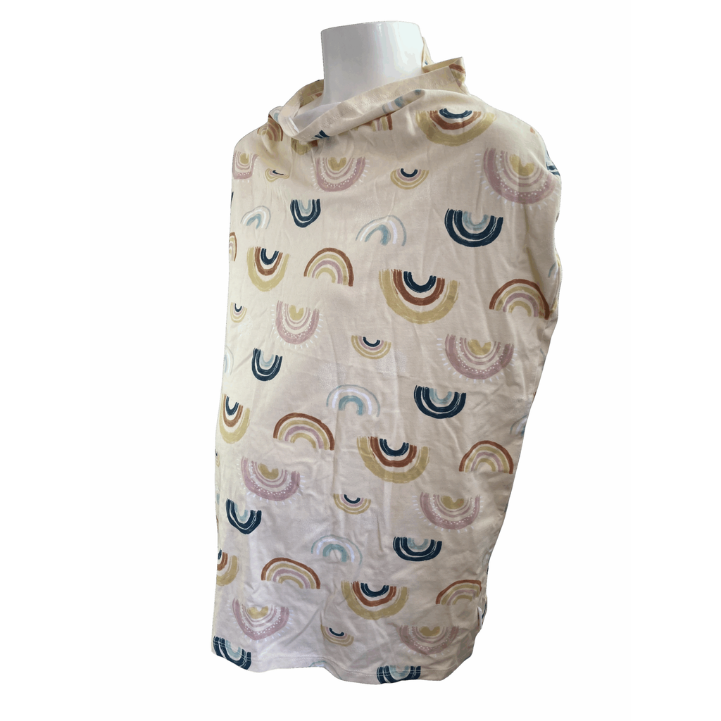 One Size - Beige Pastel Rainbow Nursing & Car Seat Cover - Ree