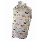One Size - Beige Pastel Rainbow Nursing & Car Seat Cover - Ree