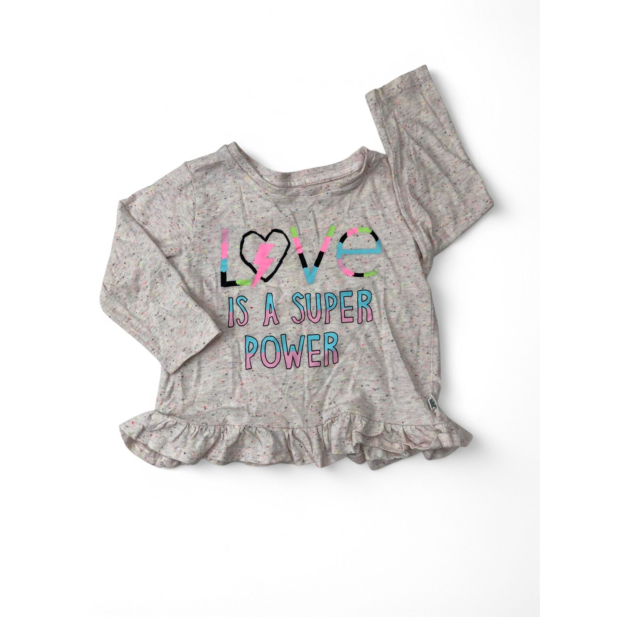 6-12M Beige Speckled Peplum Top - Woolworths