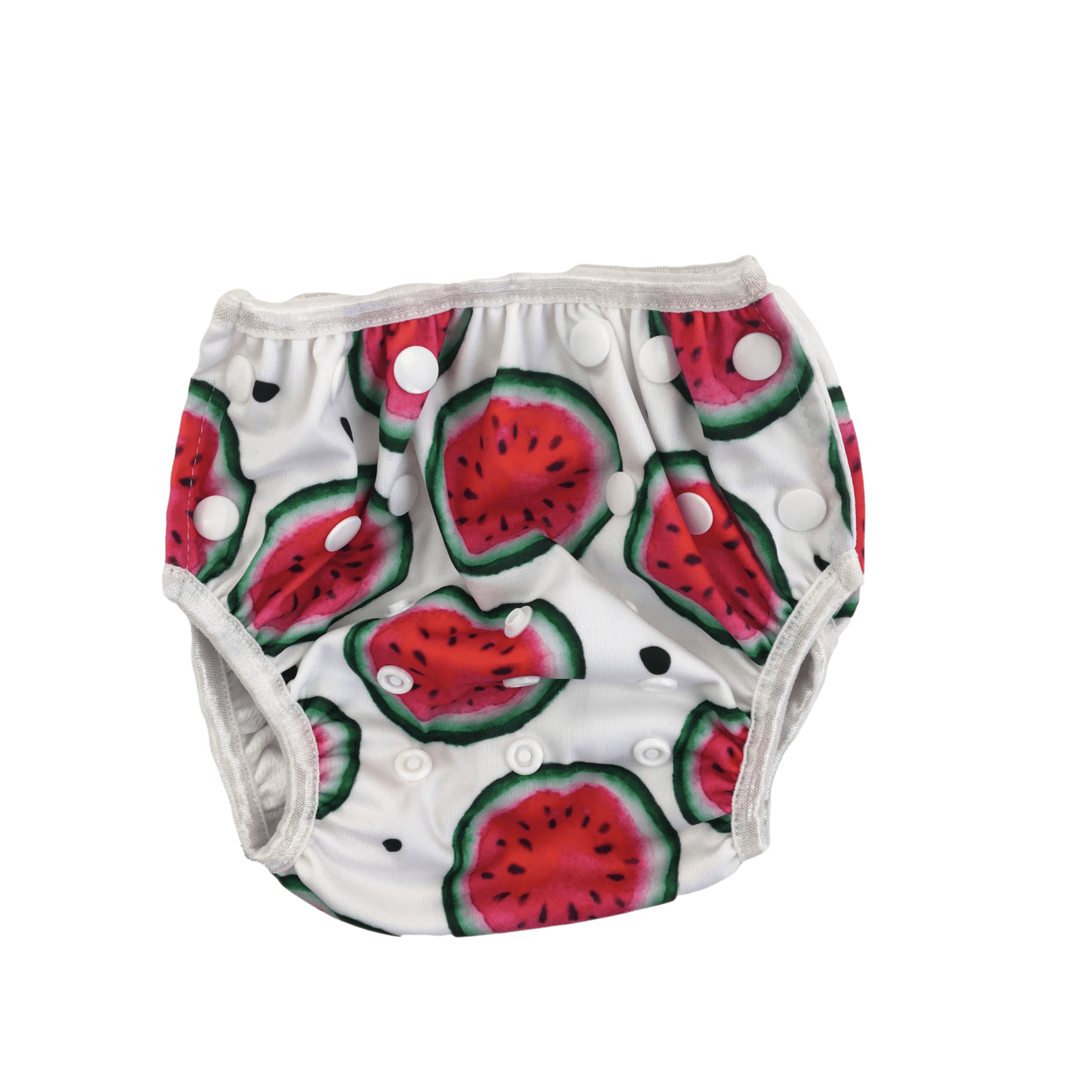 0-6M White & Pink Watermelon Nappy Cover - Biddykins