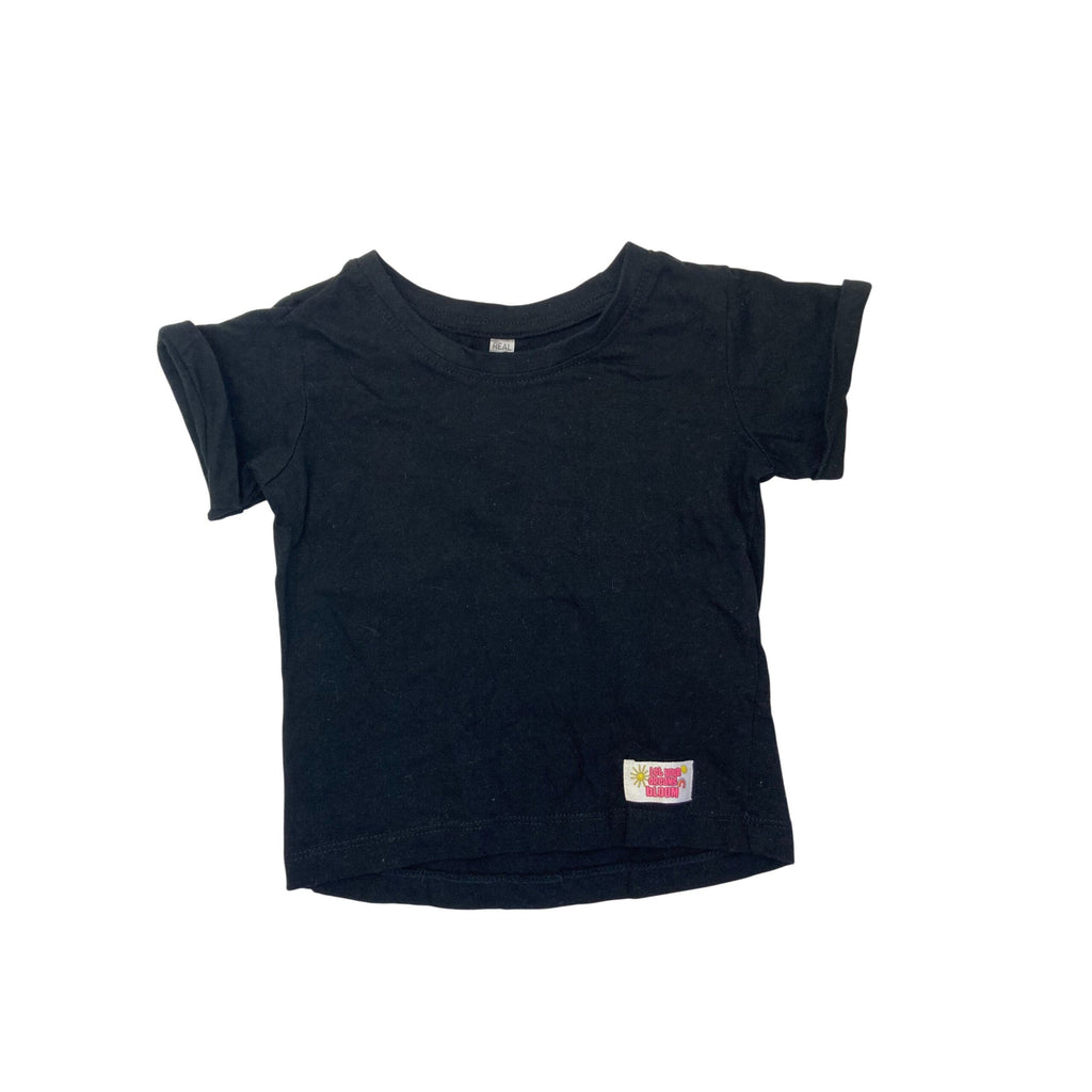 2-3Y Back Basic Cotton T-Shirt - Real